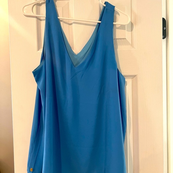 EUC LILLY PULITZER Florin Reversible Top BOCA BLUE XL - Picture 1 of 5